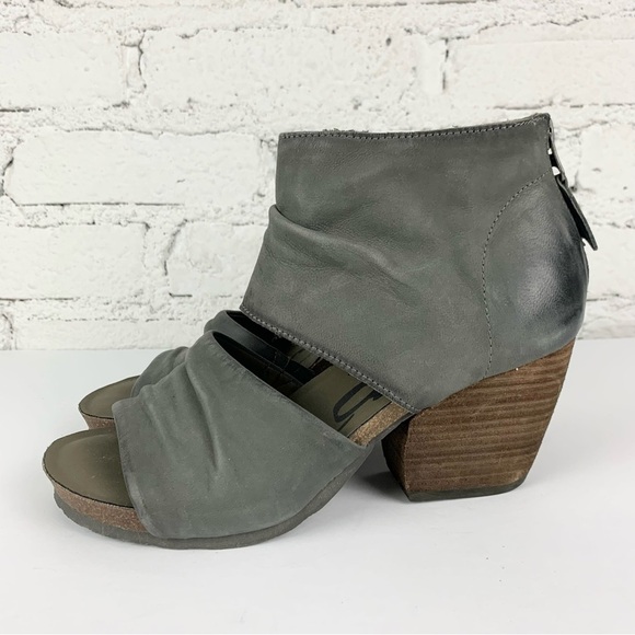 OTBT Patchouli Grey Sandal Ankle Bootie Heeled 6.5 - Picture 2 of 11
